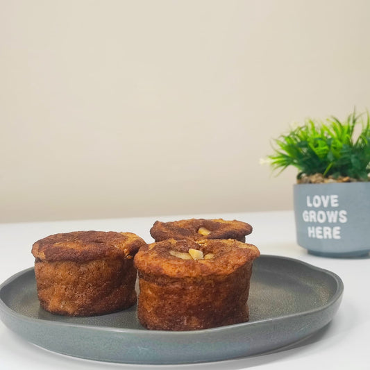 Muffins manzana y nueces/banano y chocolate